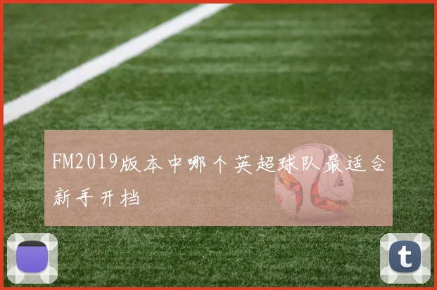 FM2019版本中哪个英超球队最适合新手开档